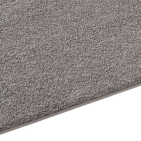 Kurzflor Teppich | Flauschiger Flachflor für Wohnzimmer, Esszimmer, Schlafzimmer oder Kinderzimmer | Anthrazit